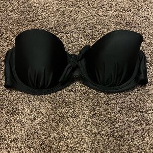 Aerie Size 36 C Strapless Black Swim Top Push Up